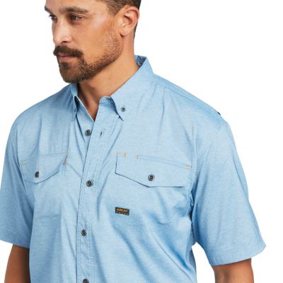 Image showing  Men's Short-Sleeve Rebar Made Tough VentTEK DuraStretch Work Shirt