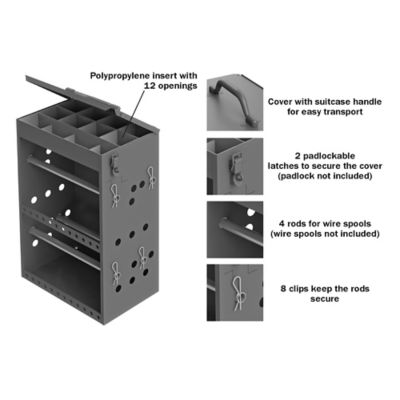 Image showing  Small Wire and Terminal Storage Cabinet, Gray
