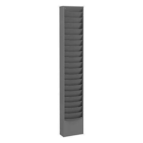 Durham MFG Literature Rack, 23 Pockets, Gray