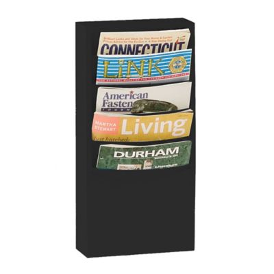 Durham MFG Literature Rack, 5 Pockets, Black