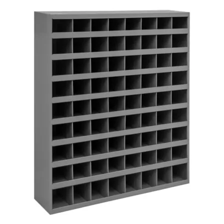 Durham MFG 72-Opening Cold-Rolled Steel Storage Bin with Slanted Shelf 9 in Gray Utility Carts