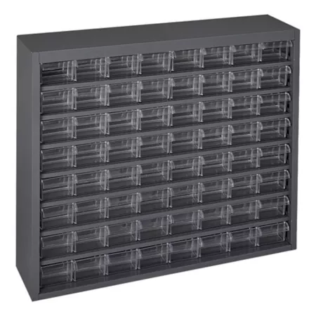 Durham MFG Steel Storage Cabinet with 64 Plastic Drawers Mounted Garage Cabinets