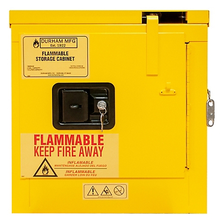Durham MFG 2 gal. Capacity Flammable Storage, Self Close