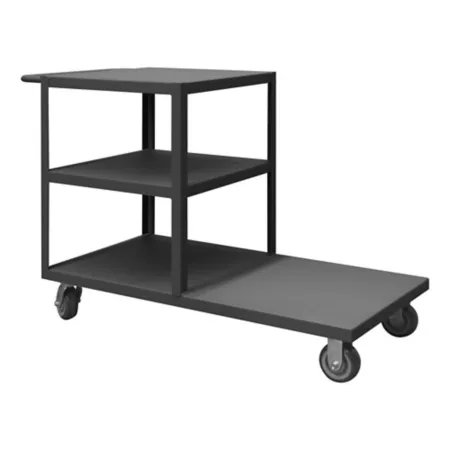 Durham MFG 12 Gauge Steel Multi-Level Platform Cart 24-in x 48-in 3 Shelves Platform Trucks