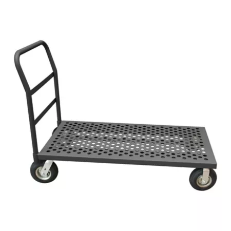 Durham MFG Steel Perforated Platform Cart 12 Gauge 24" x 36" 8" Pneumatic Platform Trucks