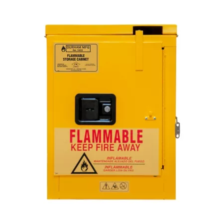 Durham MFG 4 gal Storage capacity for flammable products automatic closing Freestanding Garage Cabinets