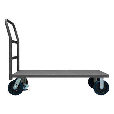 Durham MFG 12 Gauge Steel Platform Truck with Floor Lock, 24 in. x 48 in., 8 in. Polyurethane