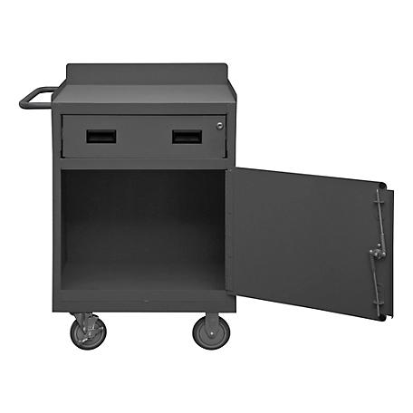 Durham MFG Mobile Bench Cabinet, 1 Shelf, 1 Drawer