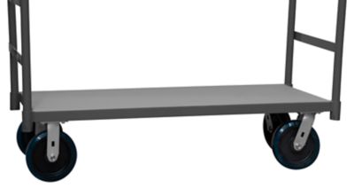 Image showing  3,600 lb. Capacity 12-Gauge Steel 2-Sided Platform Truck with 8 in. Polyurethane Wheels, 30 in. x 48 in.