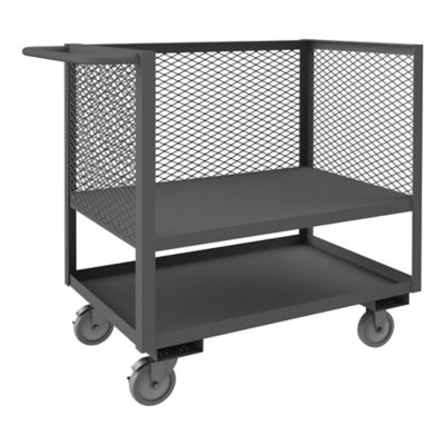 Durham MFG 2-Shelf 1,200 lb. Capacity 3-Sided Mesh Truck, 24 in. x 48 in.
