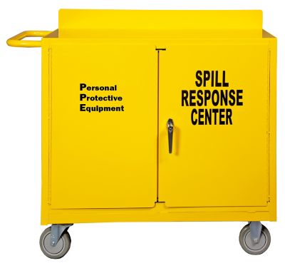 Durham MFG Spill Control Cart, 1 Shelf, Yellow