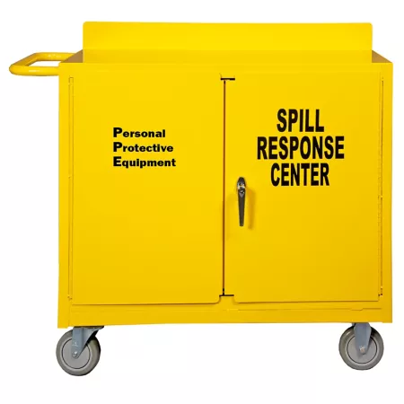 Durham MFG Spill Control Cart 1 Shelf Yellow Utility Carts