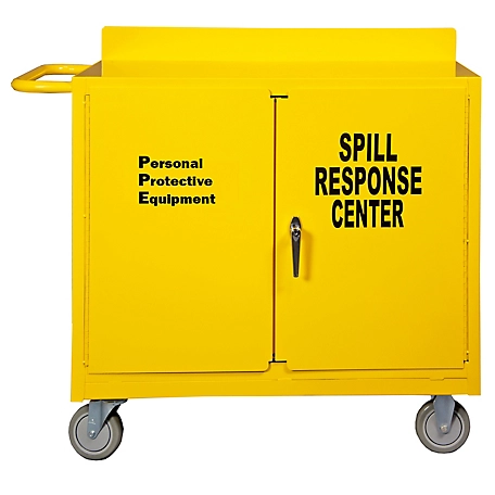 Durham MFG Spill Control Cart, 1 Shelf, Yellow