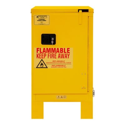 Durham MFG 23 in. x 18 in. x 42-3/8 in. 12 gal. Flammable Safety Cabinet with 1 Self-Closing Door and Legs