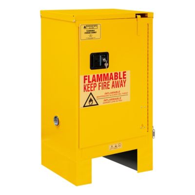 Image showing  23 in. x 18 in. x 42-3/8 in. 12 gal. Flammable Safety Cabinet with 1 Self-Closing Door and Legs