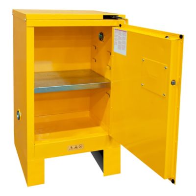 Image showing  23 in. x 18 in. x 42-3/8 in. 12 gal. Flammable Safety Cabinet with 1 Self-Closing Door and Legs