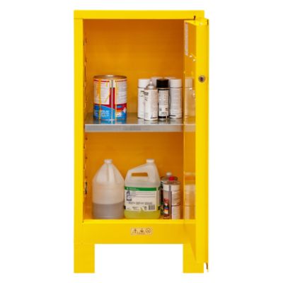 Image showing  16 gal. Flammable Safety Cabinet with 1 Manual Door, 1 Shelf and Legs