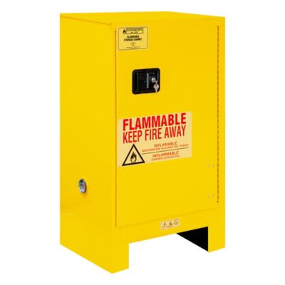 Image showing  16 gal. Flammable Safety Cabinet with 1 Manual Door, 1 Shelf and Legs