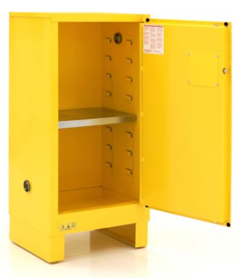 Image showing  16 gal. Flammable Safety Cabinet with 1 Manual Door, 1 Shelf and Legs