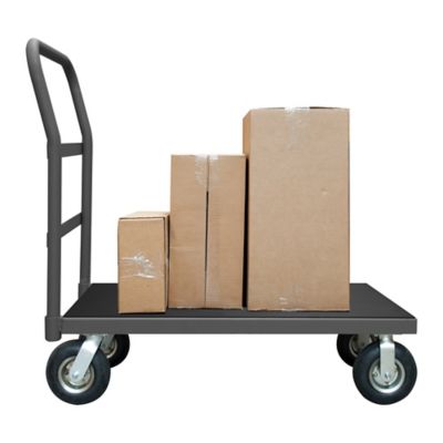 Durham MFG 12 Gauge Steel Platform Truck with Rubber Mat, 30 in. x 48 in., 8 in. Pneumatic