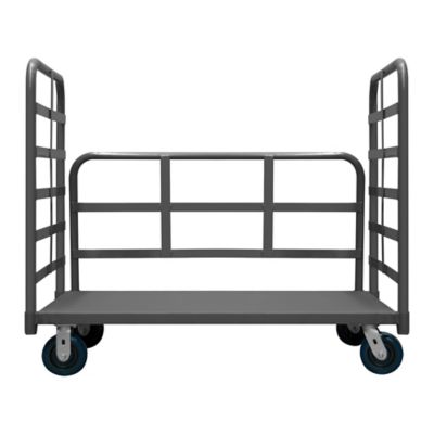 Durham MFG 12 Gauge Steel Platform Truck, 30 in. x 48 in., 3 Sided, 6 in. Polyurethane