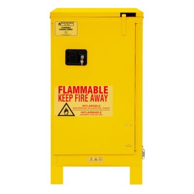 Durham MFG 16 gal. Flammable Safety Cabinet with 1 Self-Closing Door, 1 Shelf and Legs