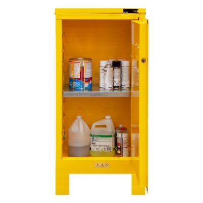 Image showing  16 gal. Flammable Safety Cabinet with 1 Self-Closing Door, 1 Shelf and Legs