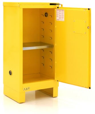Image showing  16 gal. Flammable Safety Cabinet with 1 Self-Closing Door, 1 Shelf and Legs