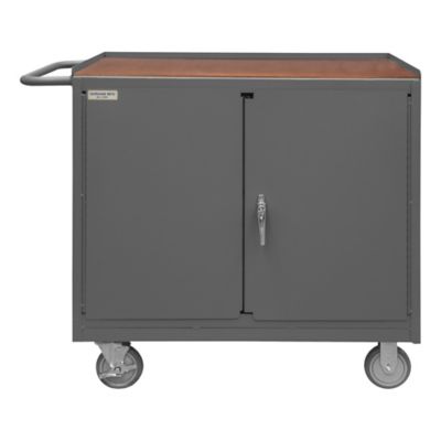 Durham MFG Mobile Bench Cabinet, 24 in. x 36 in., Hard Board Top, 2 Doors