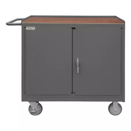 Durham MFG Mobile Table Cabinet 24-in x 36-in Hardboard Top 2 Doors Work Benches