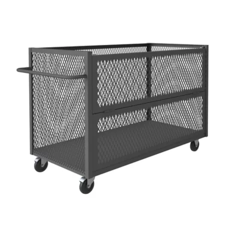 Durham MFG 3-Sided Mesh Truck 30-in x 60-in 1 Shelf Platform Trucks