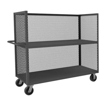 Durham MFG 3-Sided Mesh Truck 30-in x 48-in x 56-in 2 Shelves Platform Trucks