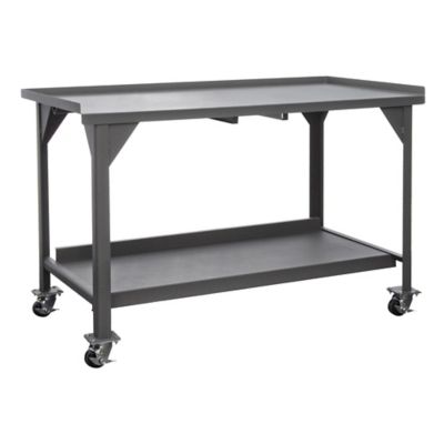 Durham MFG Heavy-Duty Mobile Workbench, 30 in. x 48 in. x 40 in., Lips Up