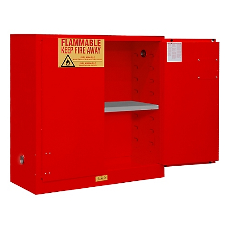 Durham MFG 30 gal. Flammable Safety Cabinet with Manual Door, Yellow