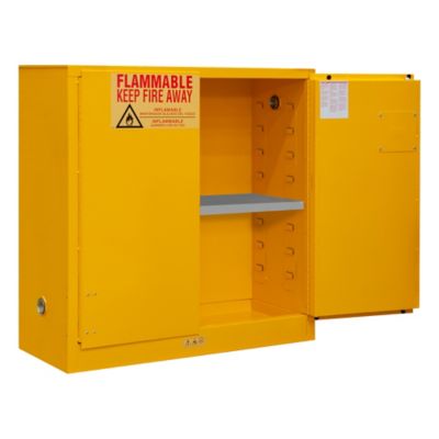 Durham MFG 30 gal. Flammable Safety Cabinet with 1 Manual Door and 1 Shelf, Red