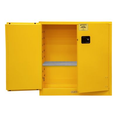 Image showing  30 gal. Flammable Safety Cabinet with 1 Manual Door and 1 Shelf, Red