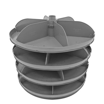 Image showing  4-Shelf Space-Saving Rotating Storage Unit, 34 in.