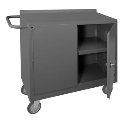 Durham MFG Mobile Bench Cabinet, 1 Shelf, 2 Door