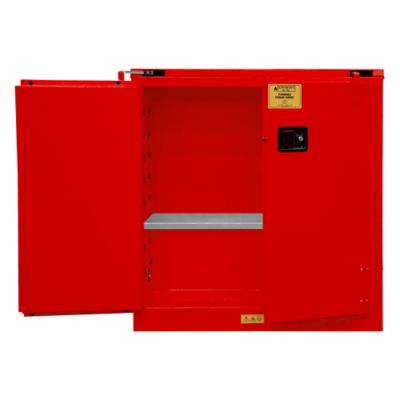 Image showing  30 gal. Flammable Storage Cabinet with Self-Closing Door, Red