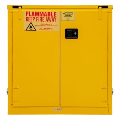Image showing  30 gal. Flammable Safety Cabinet with Self-Closing Door and 1 Shelf, Yellow