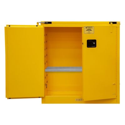 Image showing  30 gal. Flammable Safety Cabinet with Self-Closing Door and 1 Shelf, Yellow