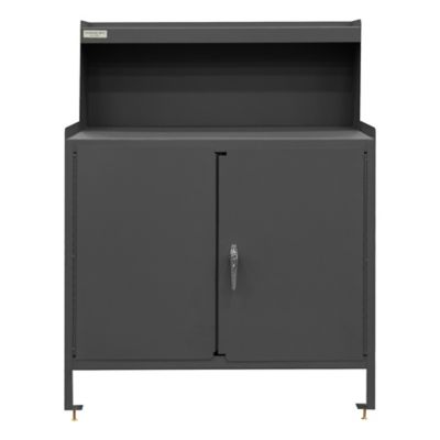 Durham MFG Stationary Workstation, Riser, 2 Doors