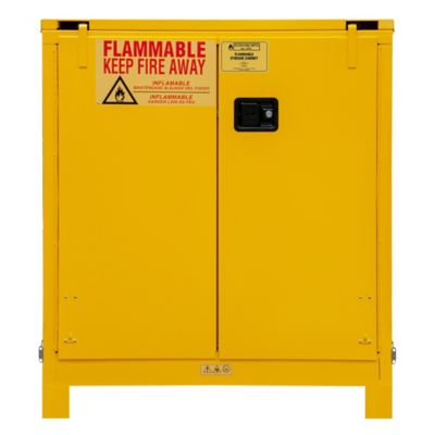 Image showing  18 in. x 51 in. 30 gal. Flammable Safety Cabinet with 2 Self-Closing Doors and Legs