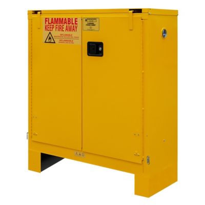Image showing  18 in. x 51 in. 30 gal. Flammable Safety Cabinet with 2 Self-Closing Doors and Legs