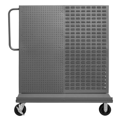 Image showing 1 th Durham MFG A-Frame Truck with Louvered Panels and Pegboard, 30 in. x 48 in., Gray