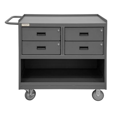 Durham MFG Mobile Bench Cabinet, 24 in. x 36 in., Steel Top, 4 Drawer