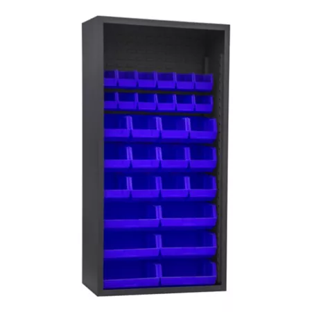 Durham MFG Closed Shelves 30 Blue Bins Bin Organizers