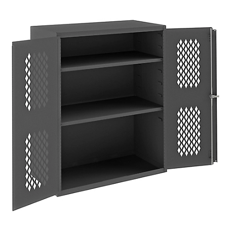 Durham MFG 14-Gauge Ventilated Storage Cabinet, 2 Shelves