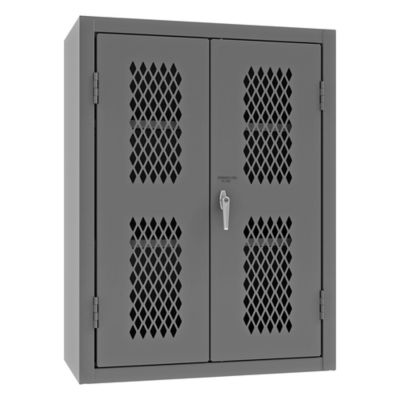 Image showing 1 th Durham MFG 18 in. x 36 in. x 48 in. 14-Gauge Ventilated Storage Cabinet, 2 Shelves
