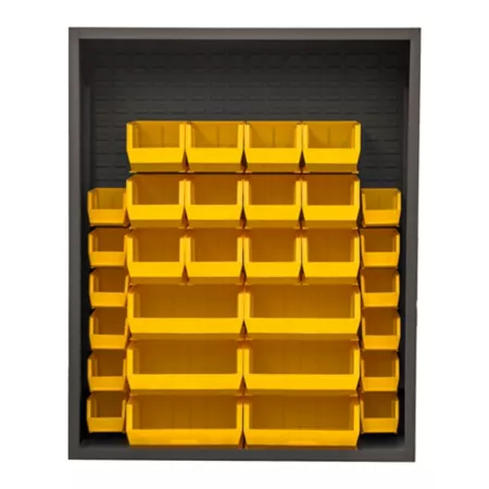 Durham MFG Closed Shelves 48 in x 18 in x 60 in 30 Yellow Bins Bin Organizers